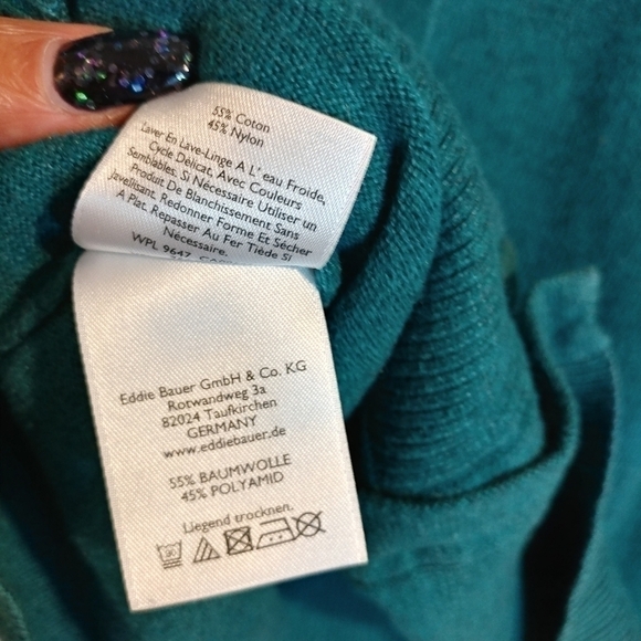 Eddie Bauer Gray and Teal Ombre Cardigan - Picture 7 of 7
